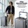 Wanderlite 28" Wide Handle PC Luggage 28 inch Anthracite Grey with TSA Lock and 360° Wheels 28" Suitcase