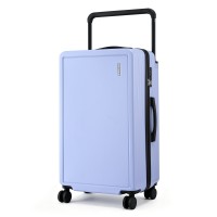 Wanderlite 28 inch Wide Handle Suitcase Light Blue Large Capacity 360° Wheels TSA Lock PC Shell Aluminium Handle