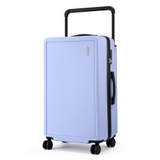 Wanderlite 28 inch Wide Handle Suitcase Light Blue Large Capacity 360° Wheels TSA Lock PC Shell Aluminium Handle