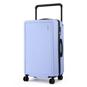 Wanderlite 28 inch Wide Handle Suitcase Light Blue Large Capacity 360° Wheels TSA Lock PC Shell Aluminium Handle