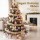Jingle Jollys 34pc Christmas Decor Set: 20M Ribbon & 33 Shatterproof Ornaments in Pink, White, Gold for Festive Elegance