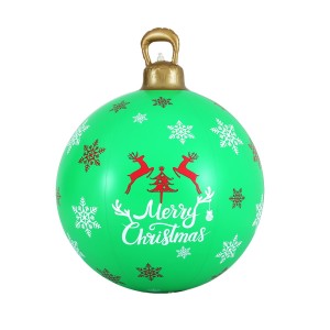 Jingle Jollys 60cm Green Christmas Inflatable Bauble - Water-Repellent UV-Resistant Outdoor Decoration with Pump