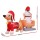 Jingle Jollys 4.2M Christmas Inflatable Snowman Dog, LED-Lit, Weather-Resistant Polyester, Fast Inflation, Outdoor Decor