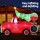 Jingle Jollys 1.6M LED Santa Truck Inflatable – Water & UV-Resistant, Easy Inflate/Deflate, Indoor/Outdoor Decor
