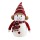 Jingle Jollys Christmas Snowman Handicraft Ornament 60cm Plush Wool & Foam Holiday Decoration with Red Scarf & Hat