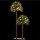 Jingle Jollys 1.5m+1m LED Christmas Palm Tree with Pine Needles, Metal Stand, Easy Setup, Tropical Xmas Decor