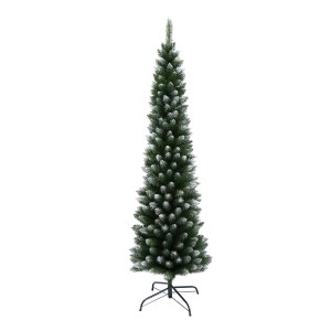 Jingle Jollys 1.8m Snow Flocked Christmas Tree, 300 PVC Tips, Lifelike Bushy Branches, Metal Stand, Easy Assembly