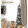Jingle Jollys 1.8m Snow Flocked Christmas Tree, 300 PVC Tips, Lifelike Bushy Branches, Metal Stand, Easy Assembly