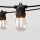 23m Festoon Lights with 20 S14 Bulbs, Warm White, Outdoor Indoor Christmas Fairy String Lights, Garden Party Decor