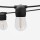 32m Solar Festoon Lights Outdoor LED String Light, 30 Warm White S14 Bulbs, 4 Modes, USB Rechargeable, Weatherproof