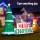 Jingle Jollys 2.4m Christmas Inflatable Gingerbread Man and Tree with LED Lights, 190T Polyester, Indoor Outdoor Decor
