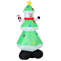 Jingle Jollys 2.75M LED Christmas Inflatable Snowman Tree, Water-Resistant, UV-Proof, Easy Inflate, Indoor/Outdoor Decor