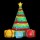 Jingle Jollys 2.2M Christmas Inflatable Gift Tree with Flashing Lights, Water-Resistant, UV-Protected, Easy Storage
