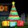 Jingle Jollys 2.2M Christmas Inflatable Gift Tree with Flashing Lights, Water-Resistant, UV-Protected, Easy Storage