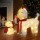 Jingle Jollys Christmas Lights 60 LED 3D Dog Decorations Set, Warm White, Steel Frame, 5m Cable, Indoor Outdoor