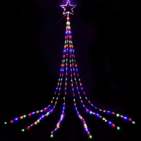 Jingle Jollys 320 LED 5M Solar String Fairy Lights - Multi-Colour, 6 Cascading Strands, Indoor/Outdoor, Weather Resistant