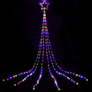 Jingle Jollys 320 LED 5M Solar String Fairy Lights - Multi-Colour, 6 Cascading Strands, Indoor/Outdoor, Weather Resistant