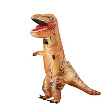 Inflatable T-Rex Dinosaur Costume for Adults - 2.3m, Water-Resistant, Easy Setup, Party & Halloween Fun