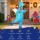 Adult Inflatable Unicorn Costume - 2.2m Blue Polyester Suit with Fan System for Halloween & Cosplay Fun