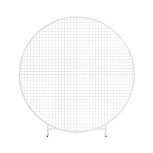 2M Round Metal Backdrop Stand for Wedding, Party, Flower, Balloon Display – Gold or White, Easy Setup, Stable Frame