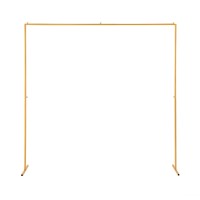 2M Gold Metal Backdrop Stand for Wedding Party, Flower Balloon Display, Easy Assembly, Stable Frame, Elegant Décor