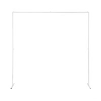 2M Backdrop Stand: Elegant Metal Frame for Wedding, Party, Flower & Balloon Decor - Easy Setup, White & Gold