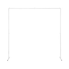 2M Backdrop Stand: Elegant Metal Frame for Wedding, Party, Flower & Balloon Decor - Easy Setup, White & Gold