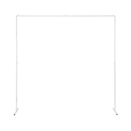2M Backdrop Stand: Elegant Metal Frame for Wedding, Party, Flower & Balloon Decor - Easy Setup, White & Gold
