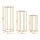 Gold Hexagon Wedding Backdrop Stand Set 3-Piece Metal Pedestals for Weddings Parties Photoshoots Events