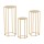 Gold Hexagon Wedding Backdrop Stand Set 3-Piece Metal Pedestals for Weddings Parties Photoshoots Events