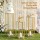 Gold Hexagon Wedding Backdrop Stand Set 3-Piece Metal Pedestals for Weddings Parties Photoshoots Events