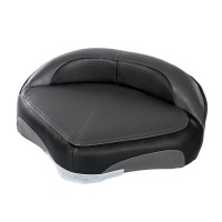 Seamanship Stand Up Lean Boat Seat, PVC, 8cm Padding, Black/Charcoal, Saltwater & UV Resistant, Swivel Base, 38x28x14