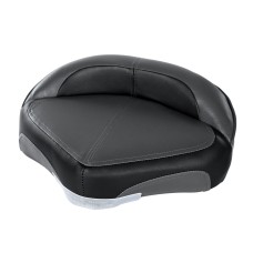 Seamanship Stand Up Lean Boat Seat, PVC, 8cm Padding, Black/Charcoal, Saltwater & UV Resistant, Swivel Base, 38x28x14
