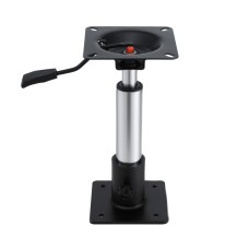 Seamanship Adjustable Boat Seat Pedestal 34-46cm Gas Lift, 360° Swivel, Aluminium Steel, 181kg Capacity, Black