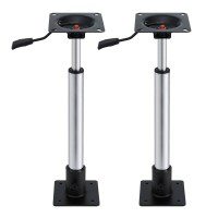 Seamanship Boat Seat Pedestal 2 Pack 55–75cm Adjustable Gas Lift 360° Swivel Steel Base Aluminium Post 180kg