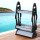 Seamanship Fishing Rod Holder, Plastic, Double-Sided, Black/Grey - 16-Rod Storage Rack for Indoor/Outdoor Use