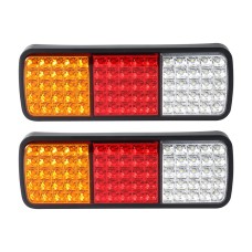 Giantz Pair 75 LED Tail Lights 28cm IP68 Waterproof Polycarbonate 12V Stop Reverse Indicator for Trailer Ute