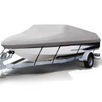Seamanship Boat Cover, Marine Grade 600D Polyester, Fits 14-16ft, Max Beam 90", UV & Mildew Resistant, Trailerable