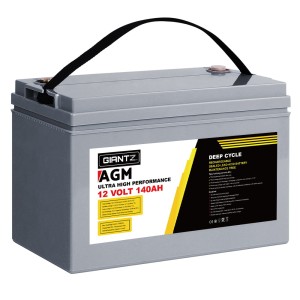 Giantz AGM Deep Cycle Battery 12V 140Ah Portable Box – Maintenance-Free, Spill-Proof for Caravan, Camping, Marine Use