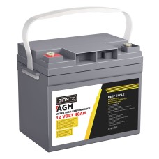 Giantz AGM Deep Cycle Battery 12V 40Ah Portable Power Box, 1400 Cycles, Leak-Proof, for Caravan & Camping