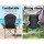 Weisshorn Grey Folding Camping Chairs 2pcs - Portable, Durable 600D Oxford, High Back, 100kg Capacity, Bonus Carry Bag