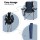 Weisshorn Portable Folding Camping Chairs 2pcs, Navy, Steel Frame, 600D Oxford Fabric, Drink Holder, 100kg Capacity