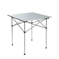 Weisshorn 70CM Aluminium Folding Camping Table - Portable, Roll-Up Design, 30KG Capacity with Carry Bag, Non-Slip Feet