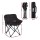 Weisshorn Black Folding Camping Moon Chair, 120kg Capacity, Durable 600D Oxford Fabric, Portable with Drink Holder