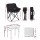 Weisshorn 3pc Camping Set Folding Aluminium Table 60x45cm with 2 Steel Frame Chairs 600D Fabric Carry Bags