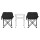 Weisshorn 3pc Camping Set Folding Aluminium Table 60x45cm with 2 Steel Frame Chairs 600D Fabric Carry Bags