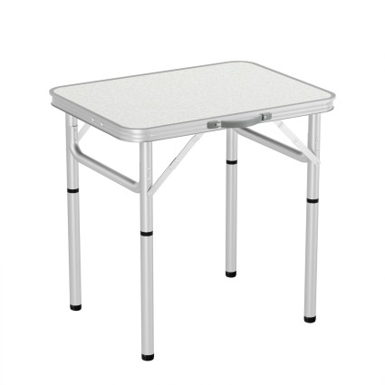 Weisshorn Folding Camping Table 60cm Adjustable Height Aluminium Portable Picnic Table with MDF Top 25kg