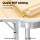 Weisshorn Folding Camping Table 60cm Adjustable Height Aluminium Portable Picnic Table with MDF Top 25kg