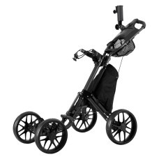 Everfit Foldable 4 Wheel Golf Buggy Trolley, Aluminium, Adjustable Handle, Mesh Net, Umbrella Stand, 116x65x109cm Everfit Foldable 4 Wheel Golf Buggy Trolley, Aluminium, Adjustable Handle, Mesh Net, Umbrella Stand, 116x65x109cm