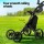 Everfit Foldable 4 Wheel Golf Buggy Trolley, Aluminium, Adjustable Handle, Mesh Net, Umbrella Stand, 116x65x109cm